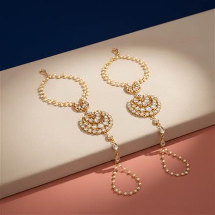 Kundan Classic Hath Pan With Gold Plating