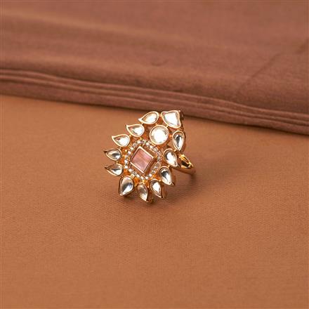 Kundan Classic Ring With Gold Plating