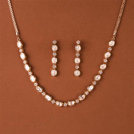 Kundan Delicate Necklace Set With Carat Mehndi Plating