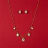 Kundan Delicate Necklace With Mehndi Plating