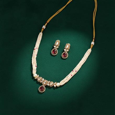 Kundan Classic Pendant Set With Mehndi Plating