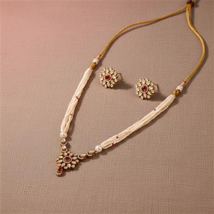 Kundan Classic Pendant Set With Mehndi Plating