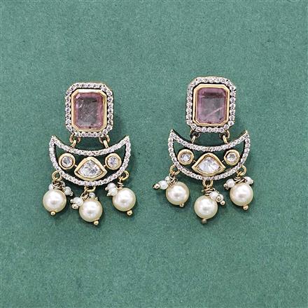 Kundan Classic Earring With Mehndi Plating