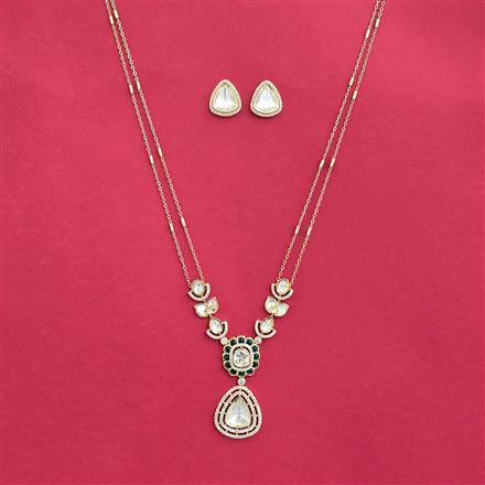 Kundan Classic Pendant Set With Gold Plating