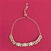 Kundan Adjustable Bracelet With Carat Mehndi Plating