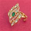 Kundan Adjustable Ring With Gold Plating