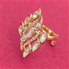Kundan Adjustable Ring With Gold Plating