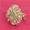 Kundan Adjustable Ring With Gold Plating