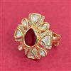 Kundan Adjustable Ring With Gold Plating
