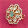 Kundan Adjustable Ring With Gold Plating