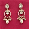 Kundan Moti Earring With Carat Mehndi Plating
