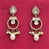 Kundan Moti Earring With Carat Mehndi Plating
