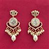Kundan Moti Earring With Carat Mehndi Plating