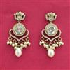 Kundan Moti Earring With Carat Mehndi Plating