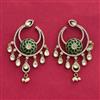 Kundan Classic Earring With Mehndi Plating