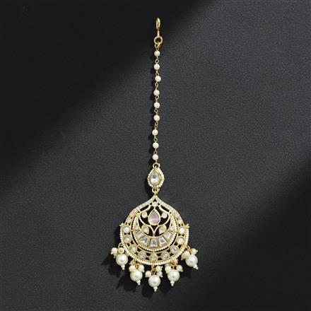 Kundan Moti Tikka With Gold Plating