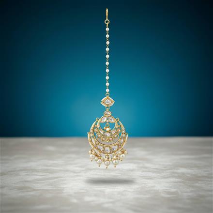 Kundan Moti Tikka With Gold Plating