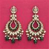 Kundan Moti Earring With Mehndi Plating