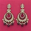Kundan Moti Earring With Mehndi Plating