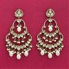 Kundan Moti Earring With Mehndi Carat Plating