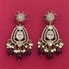 Kundan Moti Earring With Mehndi Plating