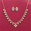 Kundan Delicate Necklace Set With Mehndi Carat Plating
