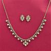 Kundan Delicate Necklace Set With Mehndi Carat Plating