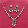 Kundan Classic Necklace Set With Mehndi Plating