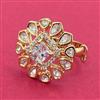 Kundan Adjustable Ring With Carat Plating