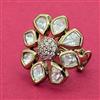 Kundan Adjustable Ring With Mehndi Carat Plating