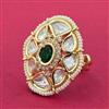 Kundan Adjustable Ring With Carat Plating