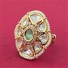 Kundan Adjustable Ring With Carat Plating