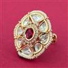 Kundan Adjustable Ring With Carat Plating