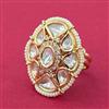 Kundan Adjustable Ring With Carat Plating