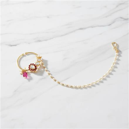 Kundan Pressing Nose Ring With Carat Plating
