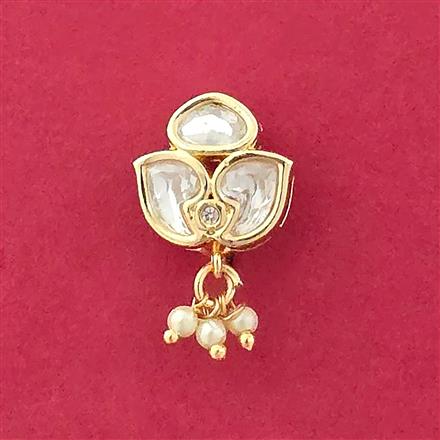 Kundan Pressing Nose Ring With Carat Plating