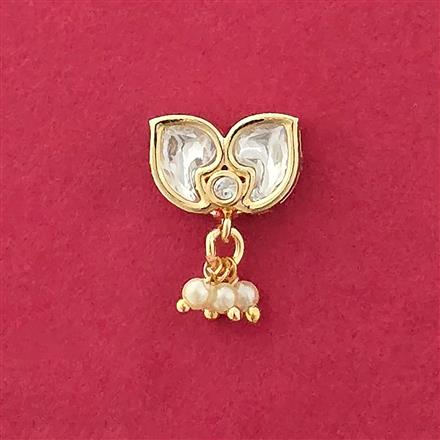 Kundan Pressing Nose Ring With Carat Plating