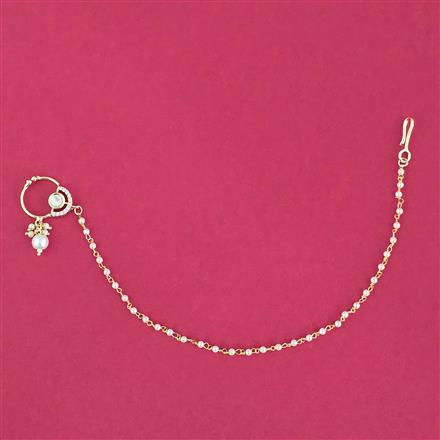 Kundan Pressing Nose Ring With Carat Plating