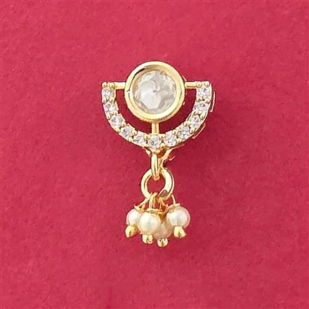 Kundan Pressing Nose Ring With Carat Plating