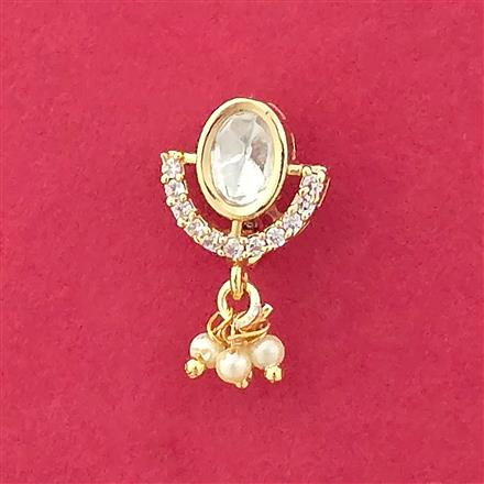 Kundan Pressing Nose Ring With Carat Plating