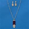 Kundan Moti Pendant Set With Gold Plating