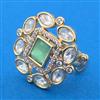 Kundan Adjustable Ring With Gold Plating