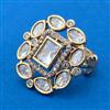 Kundan Adjustable Ring With Gold Plating