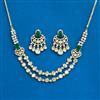 Kundan 2 Line Necklace Set With Gold Plating