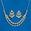 Kundan 2 Line Necklace Set With Gold Plating