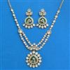 Kundan Classic Necklace Set With Mehndi Plating