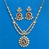 Kundan Classic Necklace Set With Mehndi Plating