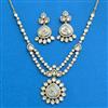 Kundan Classic Necklace Set With Mehndi Plating