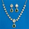 Kundan Classic Necklace Set With Mehndi Plating