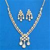 Kundan 2 Line Necklace Set With Carat Mehndi Plating